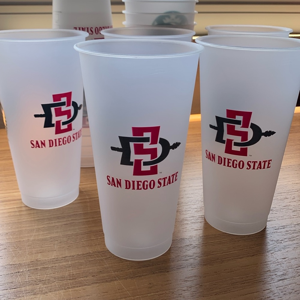 Set of (12) brand new Starbucks x SDSU drink cups
